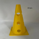 10 pcs 32CM Perforated Sign Barrels Obstacles Road Cones Barricades Soccer Basketball Training Equipment