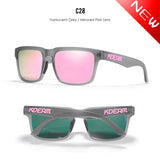 KDEAM New Arrivals Fashion Square Polarized Sunglasses For Men And Women Fishing Sun Glasses Colorful Lens With Hard Case