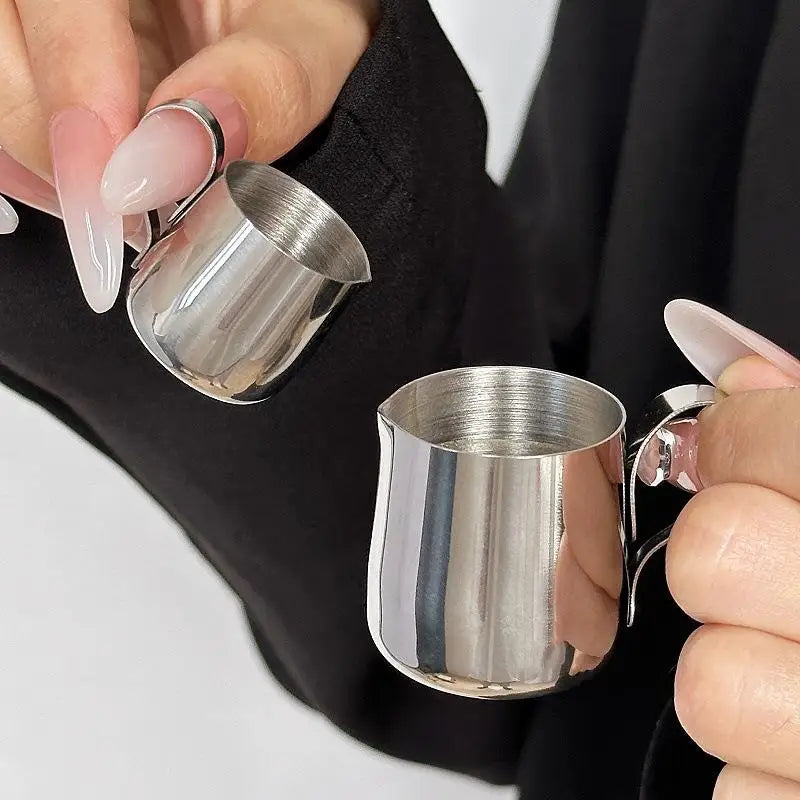 12.5/30ml Mini Coffee Milk Frothing Jug Latte Art Milk Frother Pitcher Stainless Steel Measurement Jug Pot Coffee Accessorie