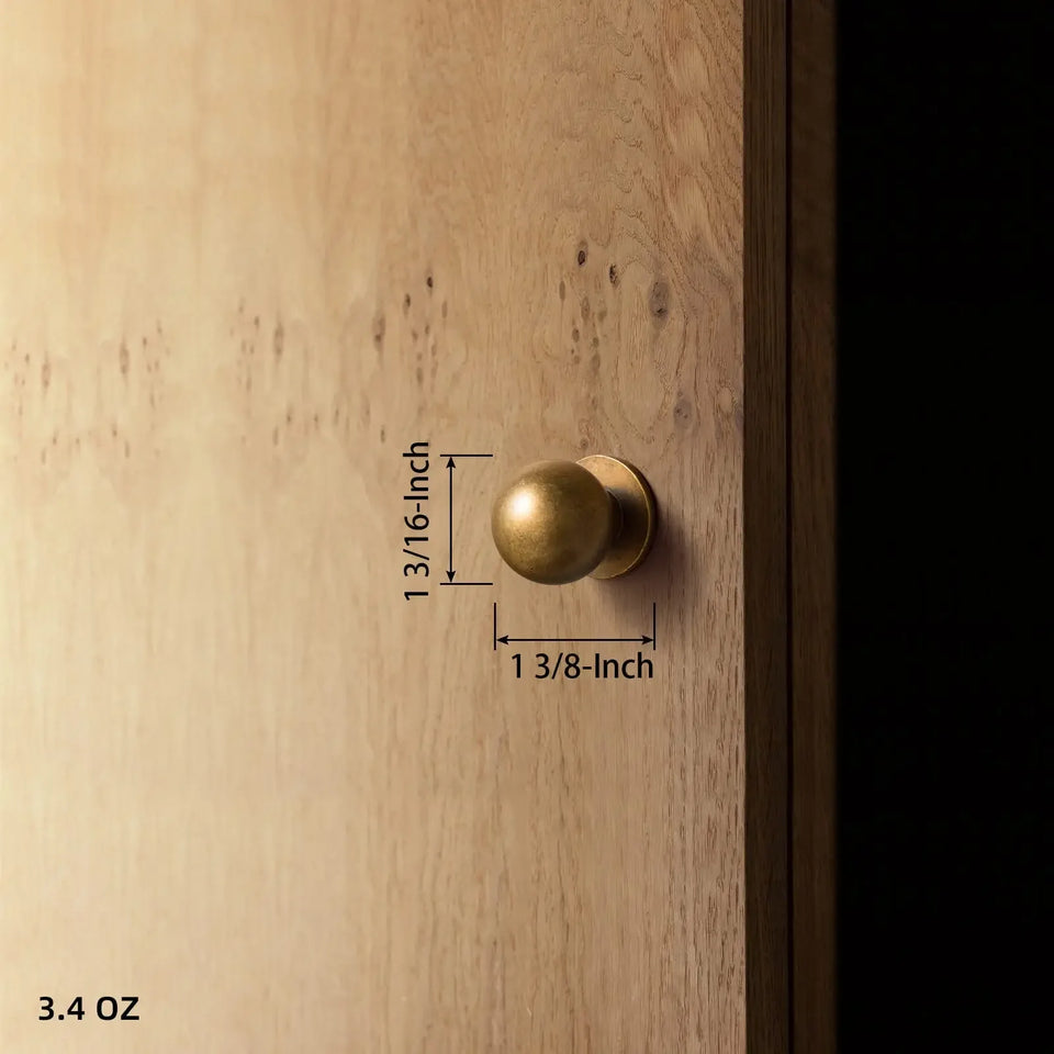 Antique Brass Cabinet Knobs Drawer Handles Zinc Alloy Pulls Mid-Century Modern Hardware for Kitchen and Bathroom Cupboard