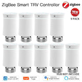 MOES ZigBee3.0 TRV New Radiator Actuator Valve Tuya Smart Programmable Thermostat Temperature Heater Alexa Voice Control