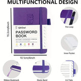 Password Book with Alphabetical tabs. Hardcover Password Keeper Notebook for Seniors, Internet Password Logbook Journal, Address