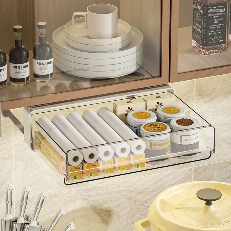 Under Desk Hidden Drawer Storage Slide Drawer Office Organizer Stationery Under Desk Organizer Dormitory Sundry Storage Drawer