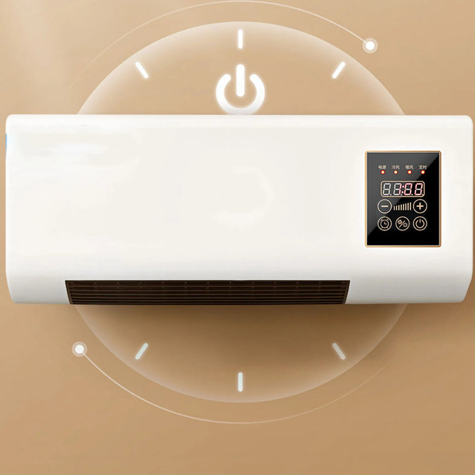 2 in 1  Portable Air Conditioning Cool Warm Dual Use Wall Mounted Heater 1800W Wall Mounted with Remote Control for Bedroom