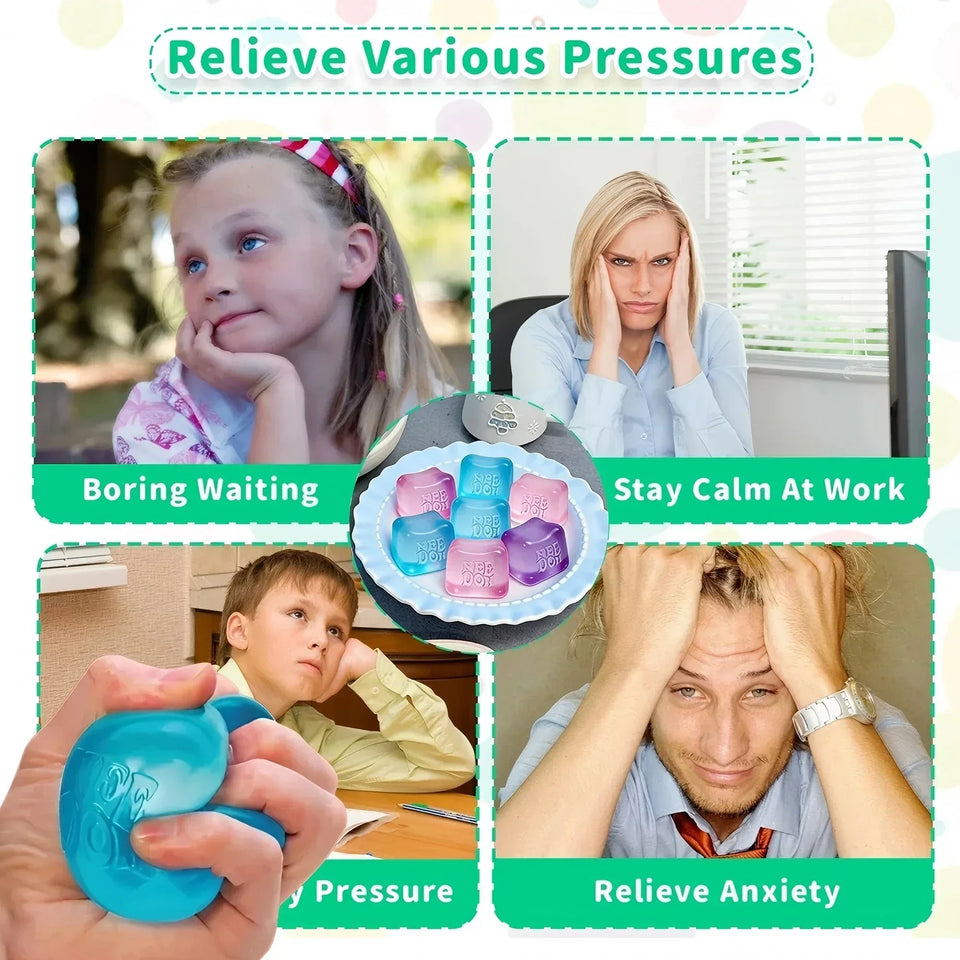 GOOD- NeeDoh Nice Cube Squishy Stress Relief Toy, Soft Squeeze Fidget Cube for Kids & Adults, Anxiety Relief Sensory Toy-