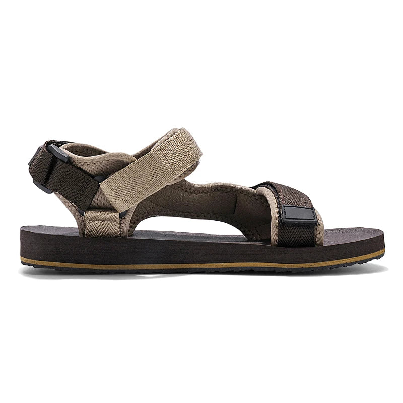 Plus Big Size 50 51 52 Mens Flat Sandals Gladiator Shoes Summer Casual Breathable Romans Sandals Hook&Loop Anti-skid