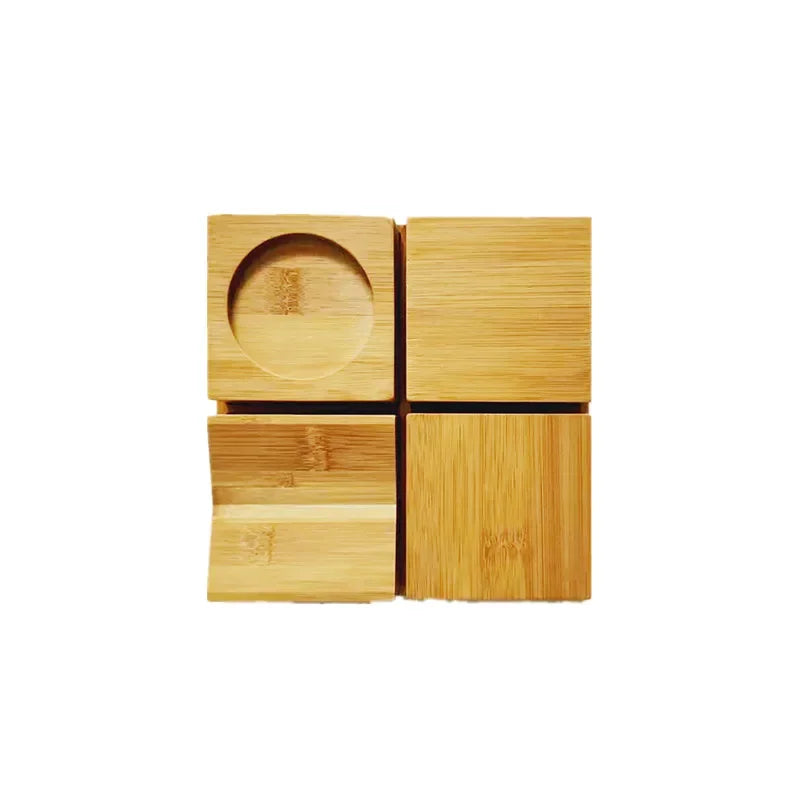Creative Jiugongge Molecular Cuisine Western Restaurant Plate Dessert Wooden Tableware Restaurant Dim Sum Plate Barbecue Plate