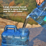 28L Water Storage Container Large Capacity Mineral Water Barrel Dustproof Camping Drinking Water Bucket for Self-Driving Tour