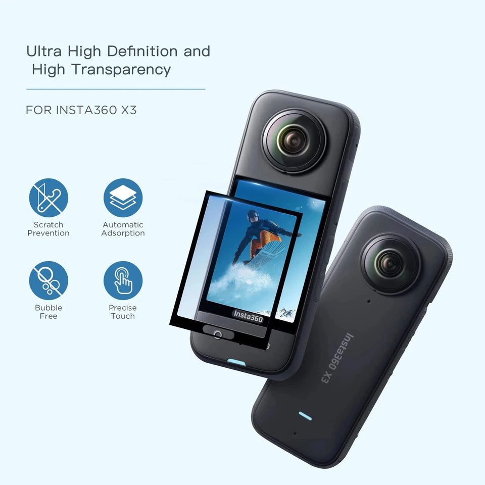 Accessories Set for Insta360 X3 X4 X5 Lens Guard Screen Protector Storage Bag Silicone Case Lens Cap Protective Frame Insta 360