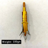 3pcs Hunting Broadhead 100gn-150gn ArrowHead Arrows Points for Compound Recurve Traditional Bow Crossbow Hunting Archery Outdoor
