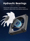 COOLCIRC PC Case Fan 120mm ARGB  Mirror Cycle Light Effect CPU Cooler Fan 4PIN PWM 58.36CFM Fan for Computer Water Cooler