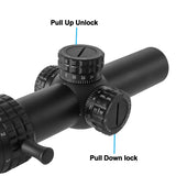 1-5X24 Tactical Optical Scope Red and Green Illuminated Reticle Hunting Scopes Compact Scope Sight