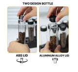 Coffee Beans Storage Container Display Rack Walnut Tea Tube Bottle Glass Espresso Coffee Accessories Tool Barista Coffeware Sets