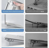 Desktop Riser Portable Foldable Laptop Stand Plastic Feet Hidden Keyboard Mini Adjustable Support Holder for Notebook