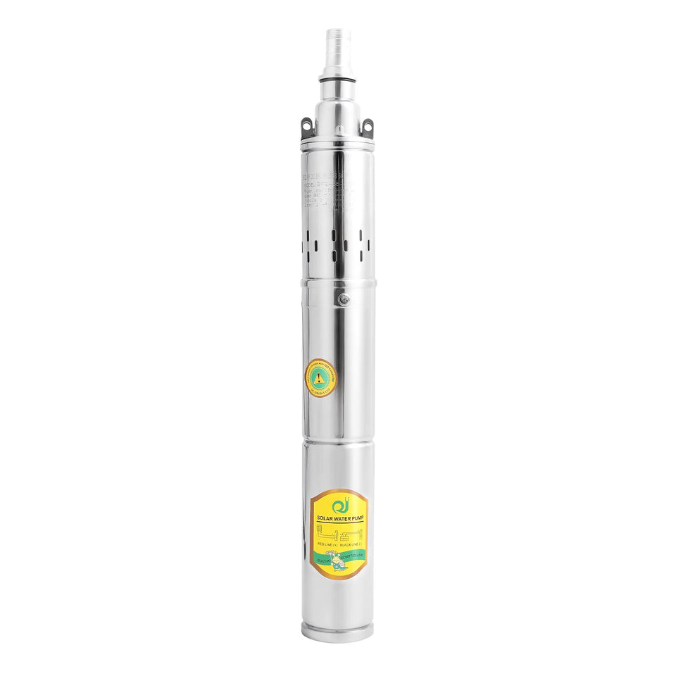 24V DC Submersible Well Pump for Solar System Stainless Steel 65m Deep Water Pump Pure Copper Motor 370W 2m³/h Flow for Farm