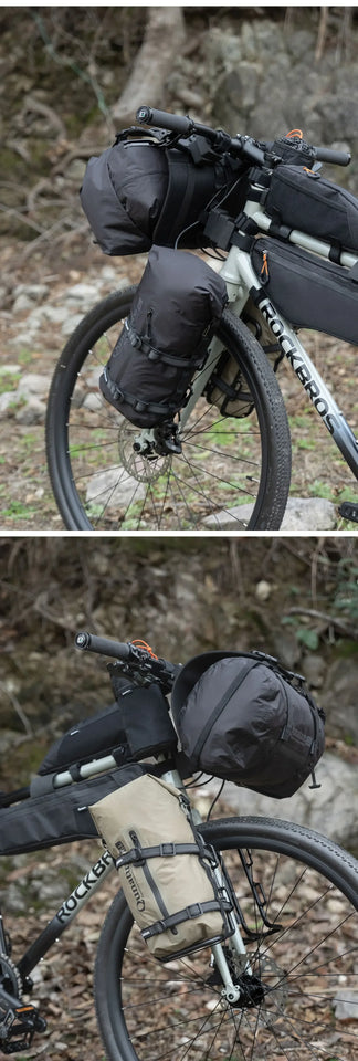 Qunature Bikepacking Bicycle Mount 3/6/12L Waterproof Bag Set Lightweight Durable Shelf Holder for Road Bike Mtb Cycling