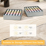 24-Compartment Organizer for Underwear Socks Bra Pants Scarf Tie Storage Box Wardrobe Drawer Organizers Foldable Case