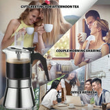 12Cup Coffee Maker Stainless Steel Espresso Maker 600ML Moka Pot Espresso Maker For Home Kitchen Camping Coffee Pot