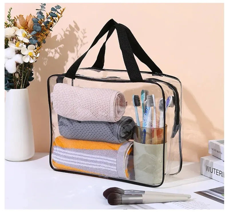 1/3Pcs Set Transparent Toiletry Bags Large Capacity Bag Travel Organizer Storage Pouch Makeup Cosmetics Bag Multifunction