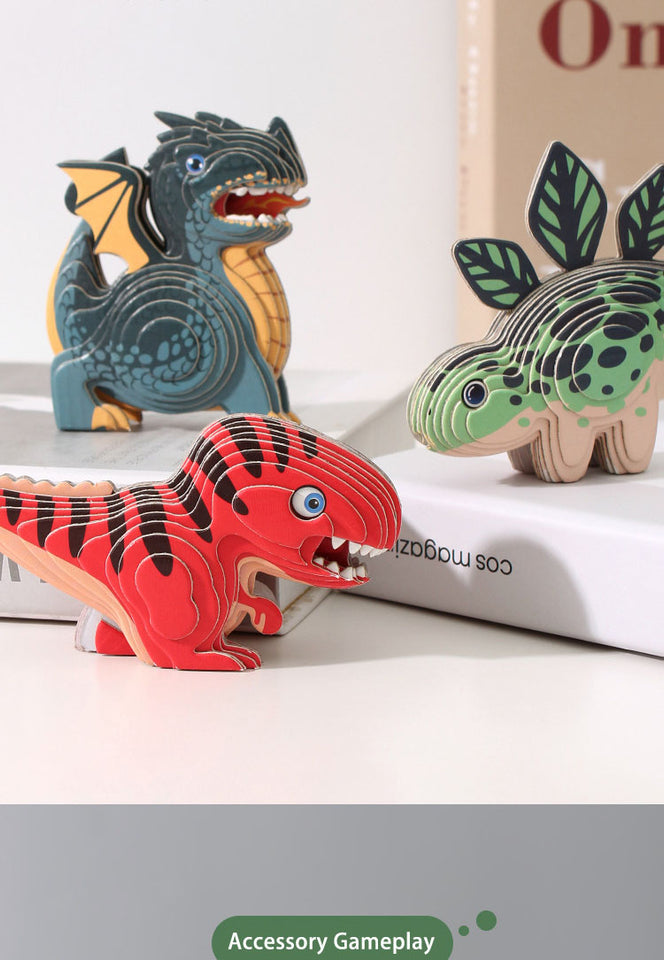 Animal 3D Paper Puzzle For Kids Educational Montessori Toys Funny DIY Manual Assembly Three-dimensional Model Toy For Boy Girl