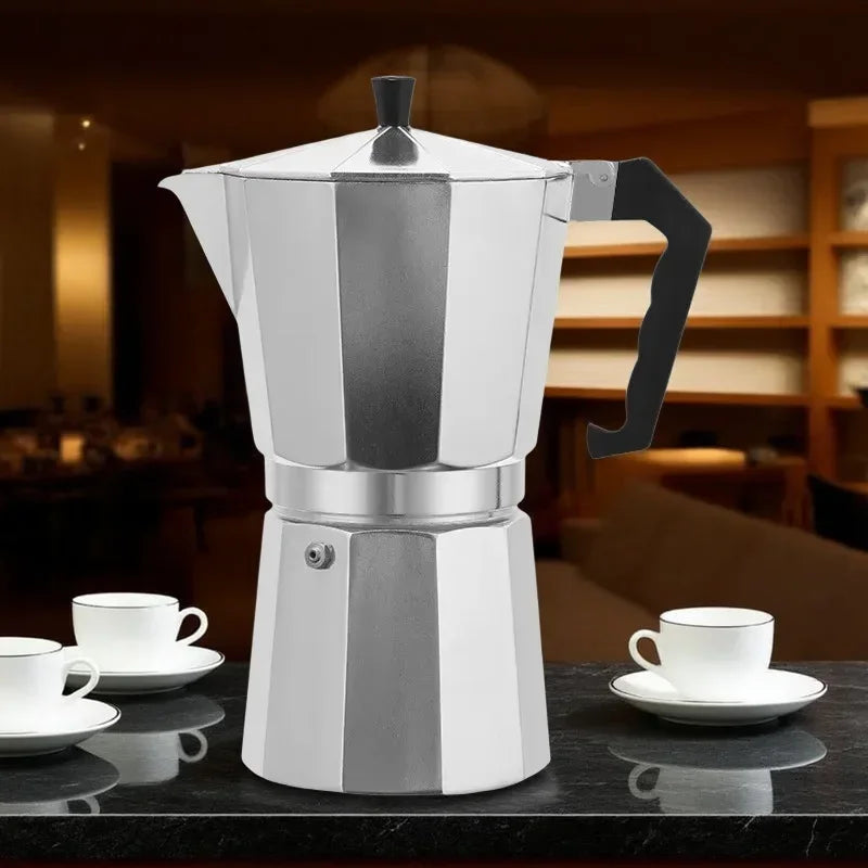 Coffee Maker Moka Pot 50ml-600ml Stainless Steel Cafe Percolator Maker, Italian Coffee Machine Fit Induction Cookers Coffeeware
