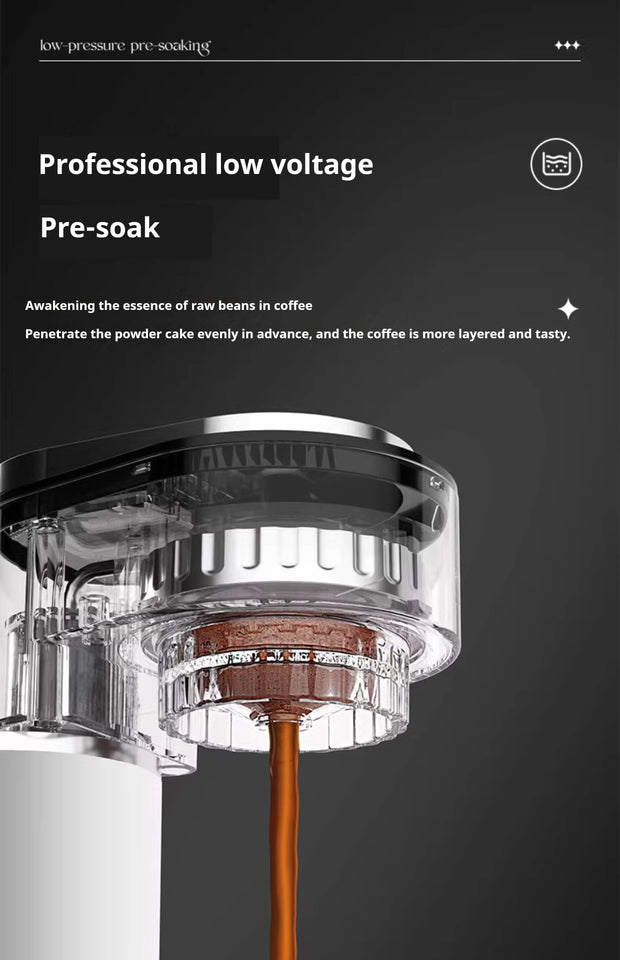 Compact Semi-Automatic Coffee Machine - Perfect for Espresso and American Coffee at Home