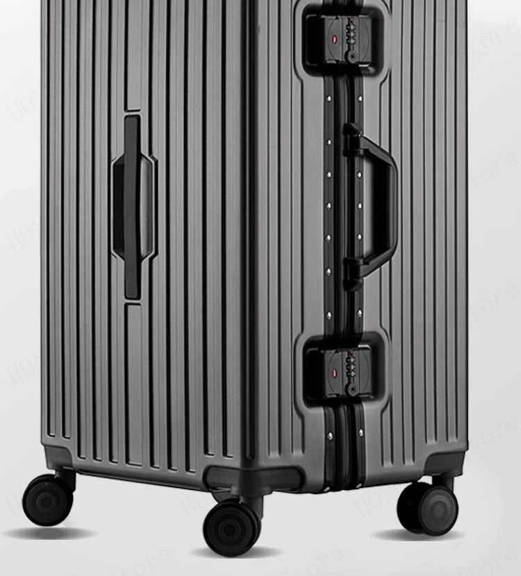Large Capacity Suitcase 28" 32" Thickened Luggage USB Phone Stand Aluminum Frame Password Trolley Case Travel Wheeled Suitcases