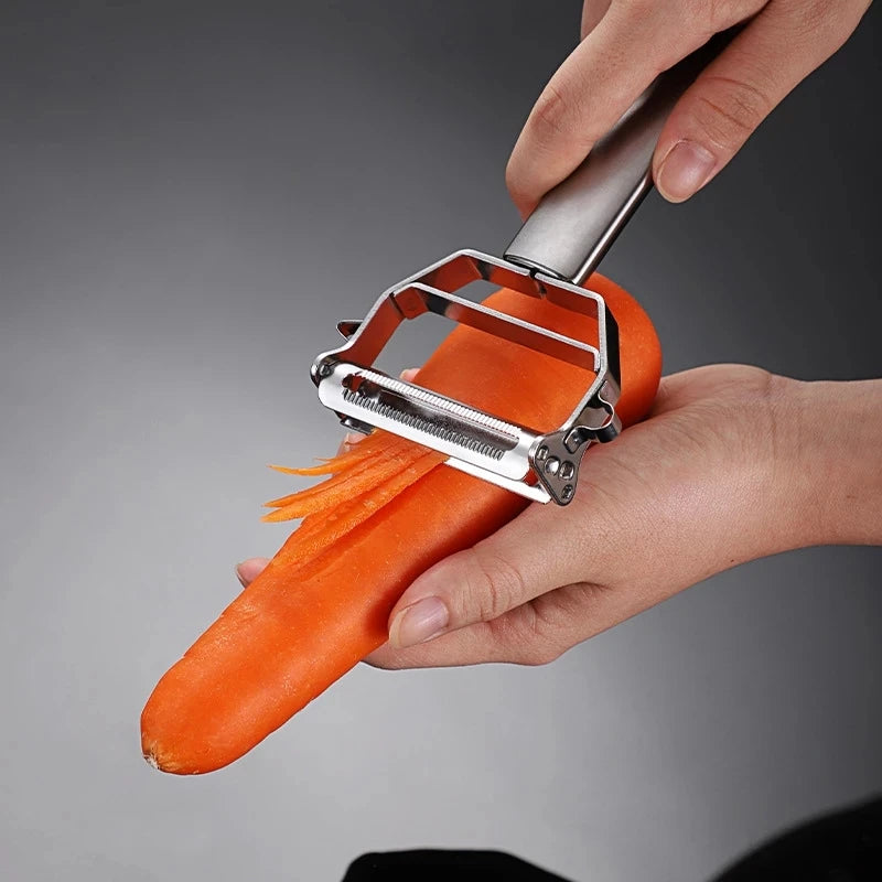 Kitchen Vegetable Peeler Stainless Steel Double-Head Melon Planer Multiple-Function Fruit Peeler Household Tool