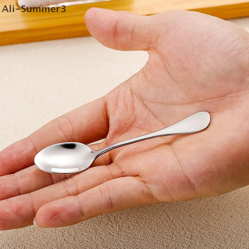 3/5Pcs Stainless Steel Mini Coffee Scoops Spoon Coffee Tea Ice Cream Spoons Dessert Spoon Couple Kitchen Tools