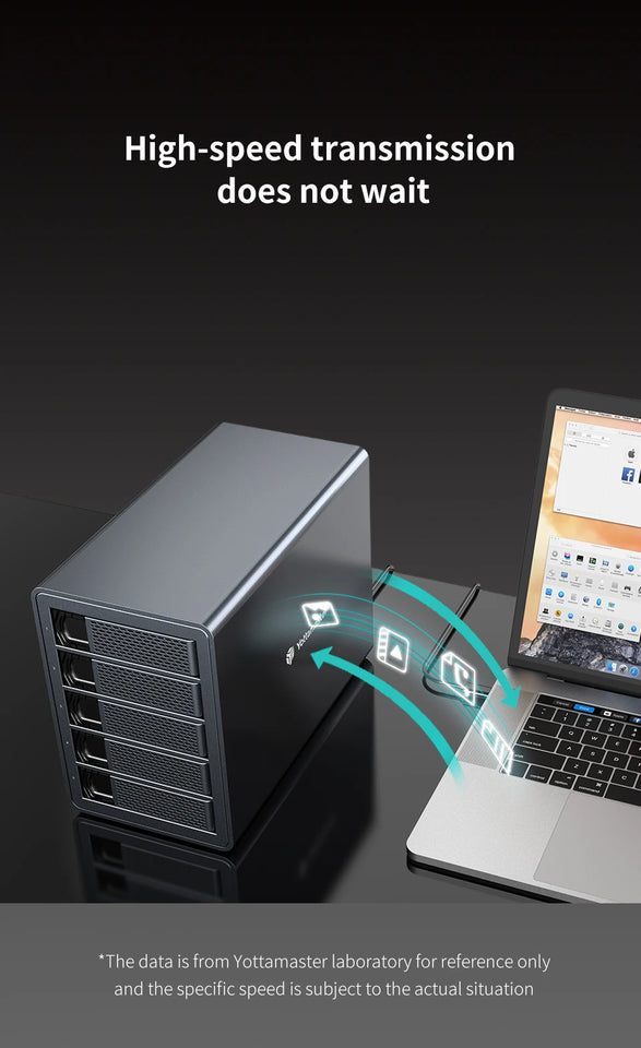 【Free Local Warehouse!】Yottamaster 150W External Hard Drive Enclosure 2.5"3.5" SATA HDD SSD Enclosure RAID Hard Drive Storage