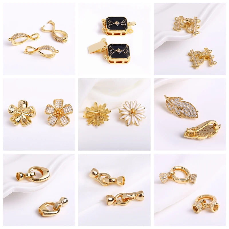 18k Gold Plated Spacer Beads For Bracelet Making,Separators For Beads,Jewelry Fittings,DIY Jewellery Making Supplies Wholesale
