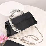 Luxury Diamond Evening Bag Clutch Satin Women Designer Handbags Crystal Silk Shoulder Crossbody Bags for Women Wedding Box Bag
