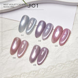 Vendeeni 5 Colors/Set Crystal Cat Eye Gel Nail Polish Semi Permanent Sparkling Magnetic UV LED Soak Off Gel Varnish With Display