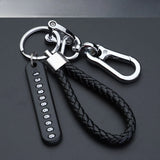 Mobile Phone Number Plate Woven Rope Car Key Anti-loss Phone DIY Pendant Men's and Women's 8-shaped Key Chain Key Chain