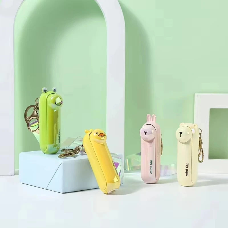 Cute Mini Fan Portable Hand Fold Bedside Office USB Charge Battery Table Desk Cooling USB Cooling Folding Handheld Fan