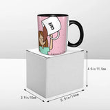 Pink Doctor Nurse Coffee Mugs DIY Customized Enfermera En Apuros Ceramic Milk Tea Mug Cup