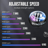 Torque ball hand exercise device, grip strength training device, forearm strength device, wrist power gyroscope ball, hand stren