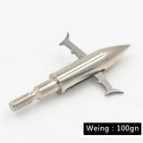 3pcs Hunting Broadhead 100gn-150gn ArrowHead Arrows Points for Compound Recurve Traditional Bow Crossbow Hunting Archery Outdoor