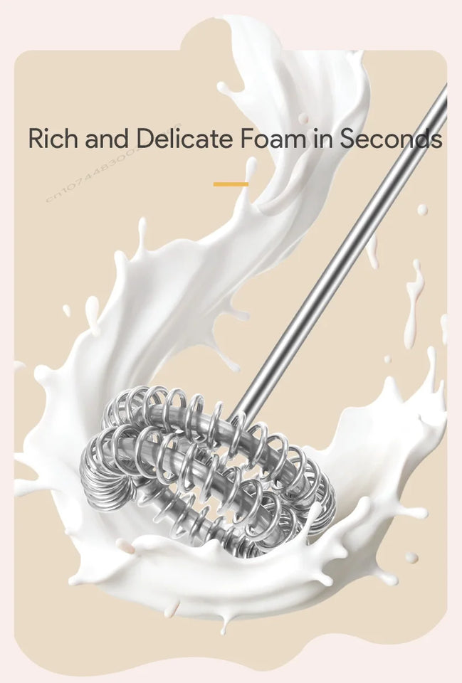 MINl Mik Frother USB Rechargeable 3 Speeds Foam Maker Coffee Whisk Mixer Electric Handle Blender Egg Beater Hot Cooking Tools