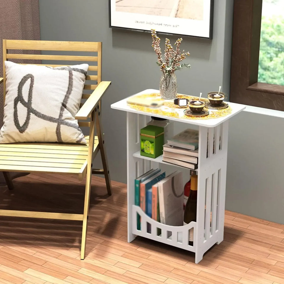 Small Bedside Table Sofa Side Table Living Room Cabinet Side End Coffee Tea Table Nightstand Storage Shelf Bedroom Furniture