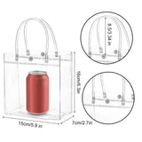 1-50PCS Clear Tote Waterproof Bag Reusable PVC Clear Shopping Bag Shoulder Handbag Environmentally Travel Storage Bag Shoes Bag