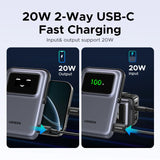 UGREEN 20W 10000mAh Power Bank Magnetic Wireless Fast Charging PowerBank for MagSafe for iPhone 16 Pro Portable External Battery