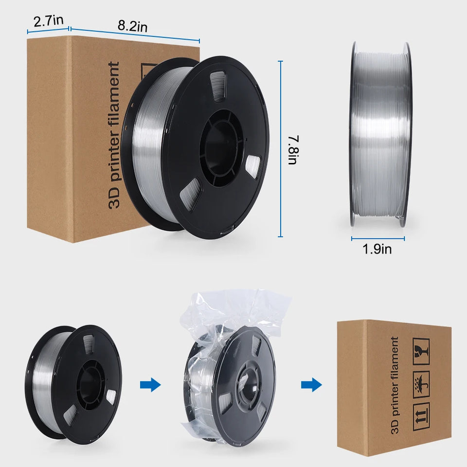 PETG Filament 1.75mm 5kg 10kg 3D Printer Filament Standard 1kg/roll Plastic Spool PETG 5 10 Roll Mix Color Print Local Shipping