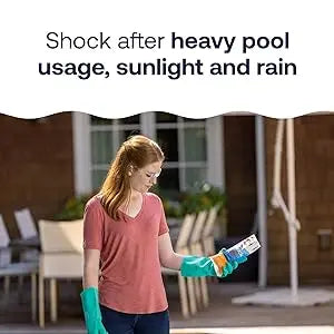 52037R Pool Care Shock Advanced Swimming Pool Chemical Cal Hypo Formula Prevents Bacteria Algae Restores Crystal 1lb (12 Pack)