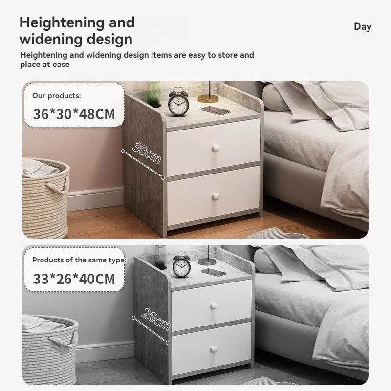 Firm Household Goods Bedside Table Modern Minimalist Bedroom Small Storage Rack Mini Storage Cabinet Bedside Storage Cabinet
