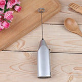 1PC Handhold Milk Frother Battery Operated Foam Maker Electric Egg Beater Whisk Stainless Steel