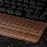 CHOSFOX Wooden Keyboard Wrist Rest Walnut Mouse Pad Solid Mouse Pad Wrist Support Anti-Slip Base Mechanical Keyboard Wrist Rest