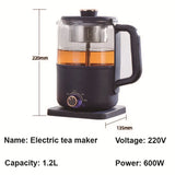 1.2L Pu'er Black Tea Glass Teapot Automatic Insulation Steam Teapot Household Electric Kettle Multifunctional Health Pot 220V