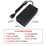 71.4V 3A 4A 2A Li-ion Charger 17S 61.2V 62.9V 3A Lithium Chargers T/PC/IEC 3Pin Connector
