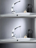 Basin Faucet Modern Bathroom Mixer Tap Black/chrome Wash basin Faucet Single Handle Hot and Cold Waterfall Faucet